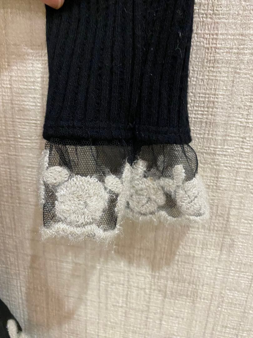 MONNALISA（モナリザ） キッズ/160/ 長袖ワンピース フラワー刺繍