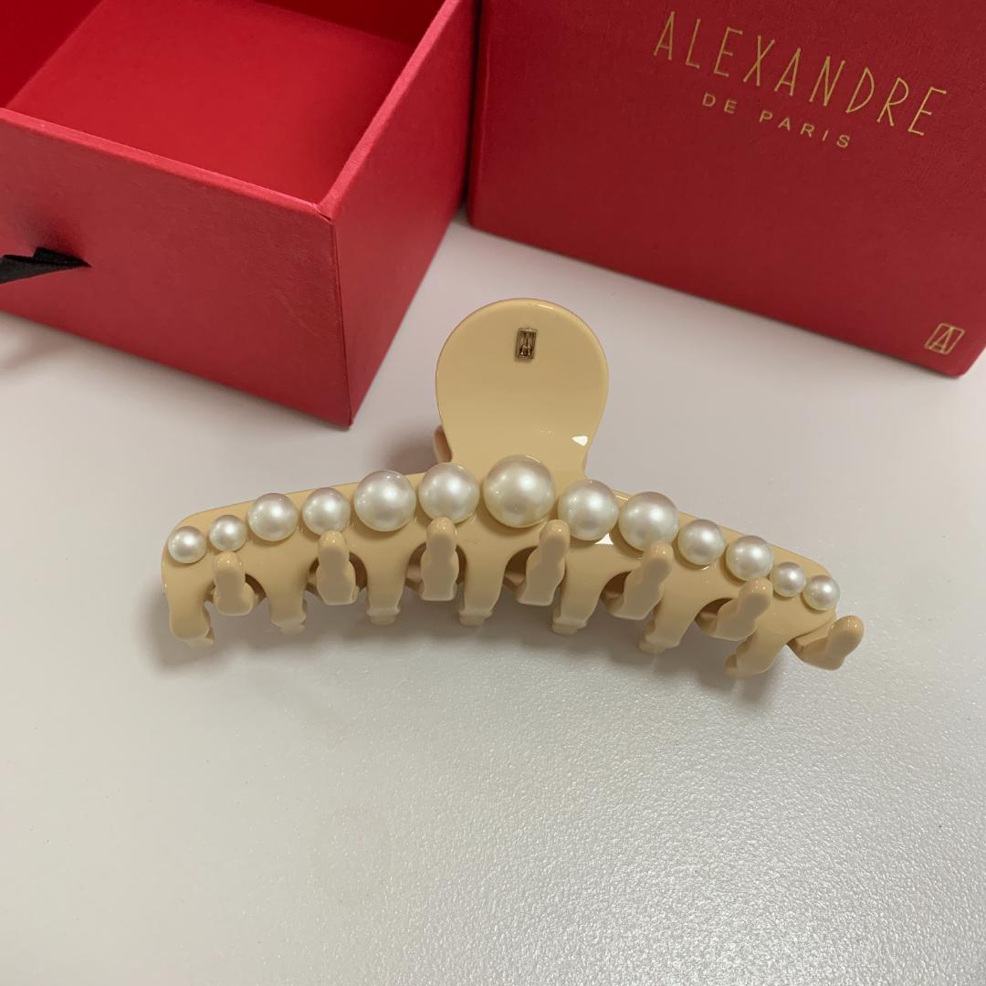 ALEXANDRE DE PARIS パール付きヘアクリップ