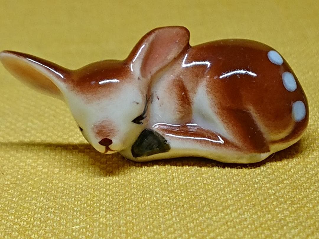 シカ　鹿　子鹿　陶器　オブジェ　置物　インテリア　工芸品　美術品　A2784