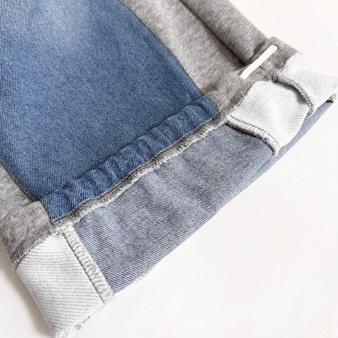 ニコアンド MODE NORM CORE デニムパッチワークパンツ ワイド