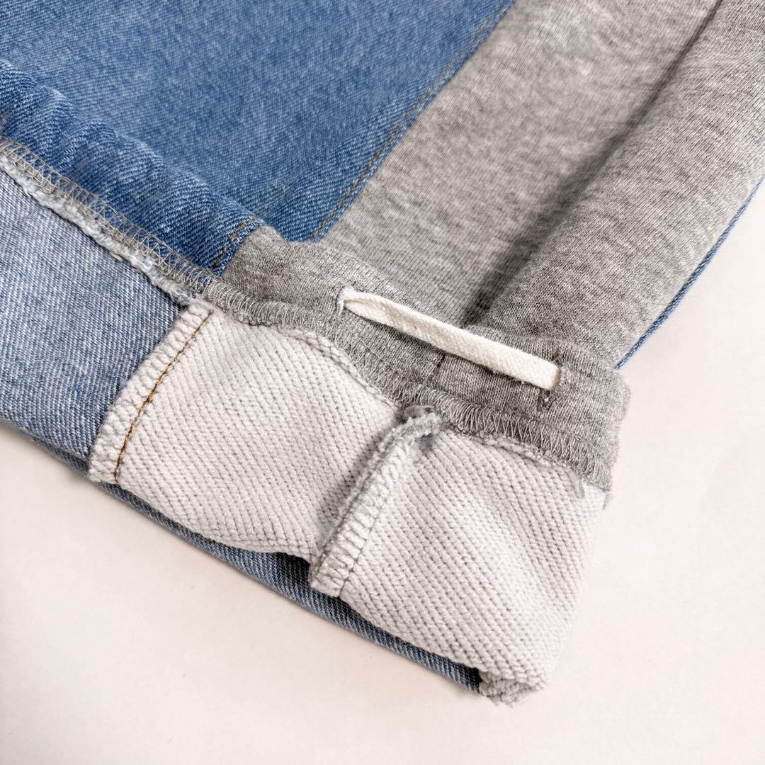 ニコアンド MODE NORM CORE デニムパッチワークパンツ ワイド