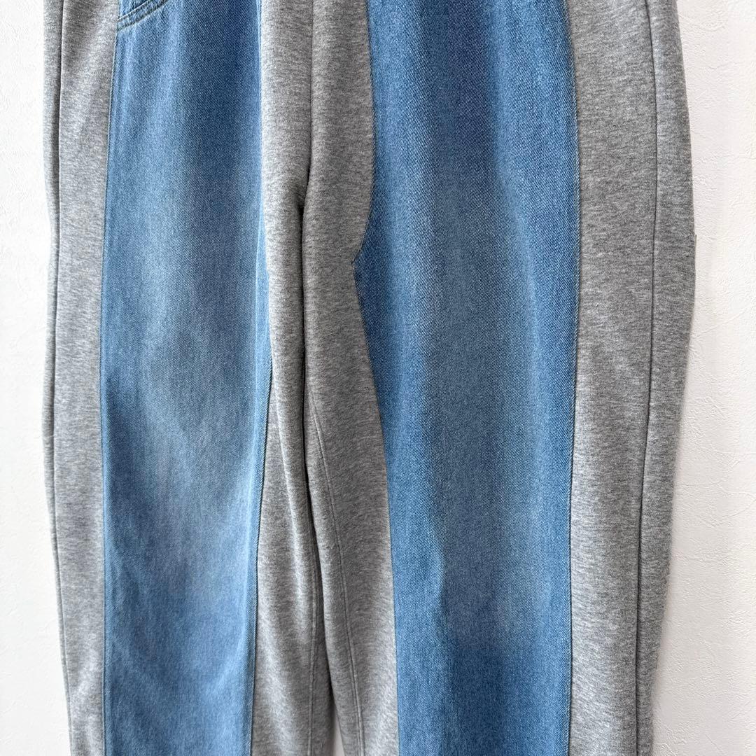 ニコアンド MODE NORM CORE デニムパッチワークパンツ ワイド