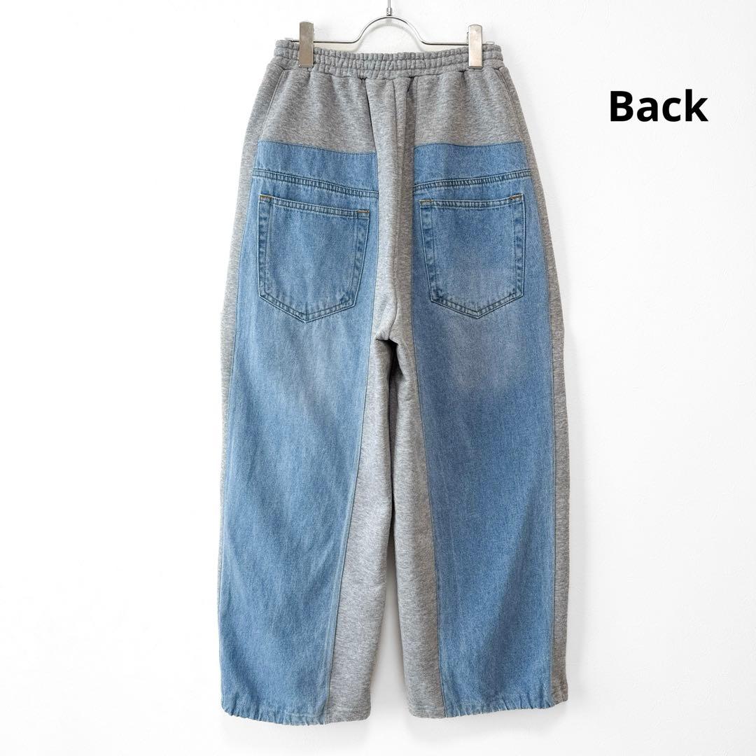 ニコアンド MODE NORM CORE デニムパッチワークパンツ ワイド