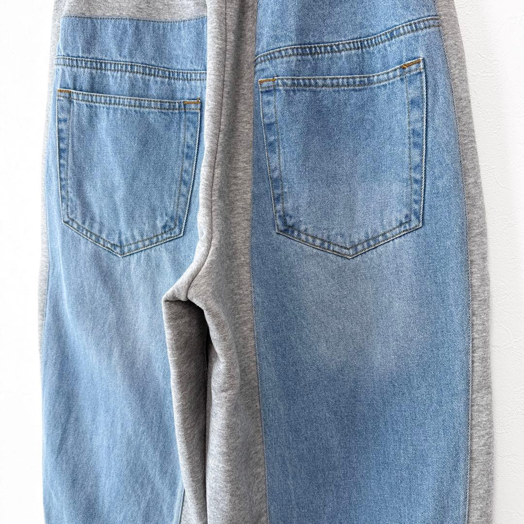 ニコアンド MODE NORM CORE デニムパッチワークパンツ ワイド