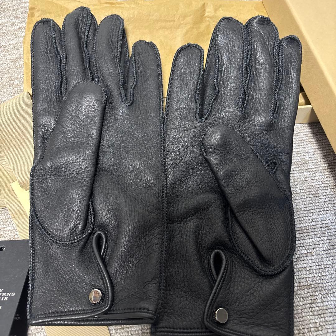 ☆バーバリー ロンドン☆メンズ☆シャドーバーバリーチェック黒レザー手袋☆