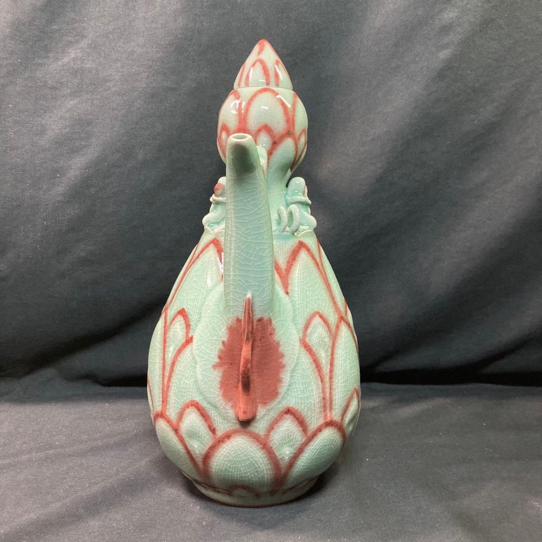 【美品】 青磁 水差し韓国陶窯 東谷 金正黙 高麗青磁