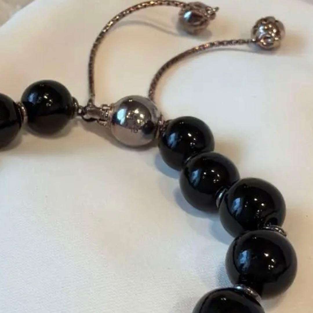 GUCCI グッチ　ブレスレット アクセサリー　ブラック GUCCI刻印