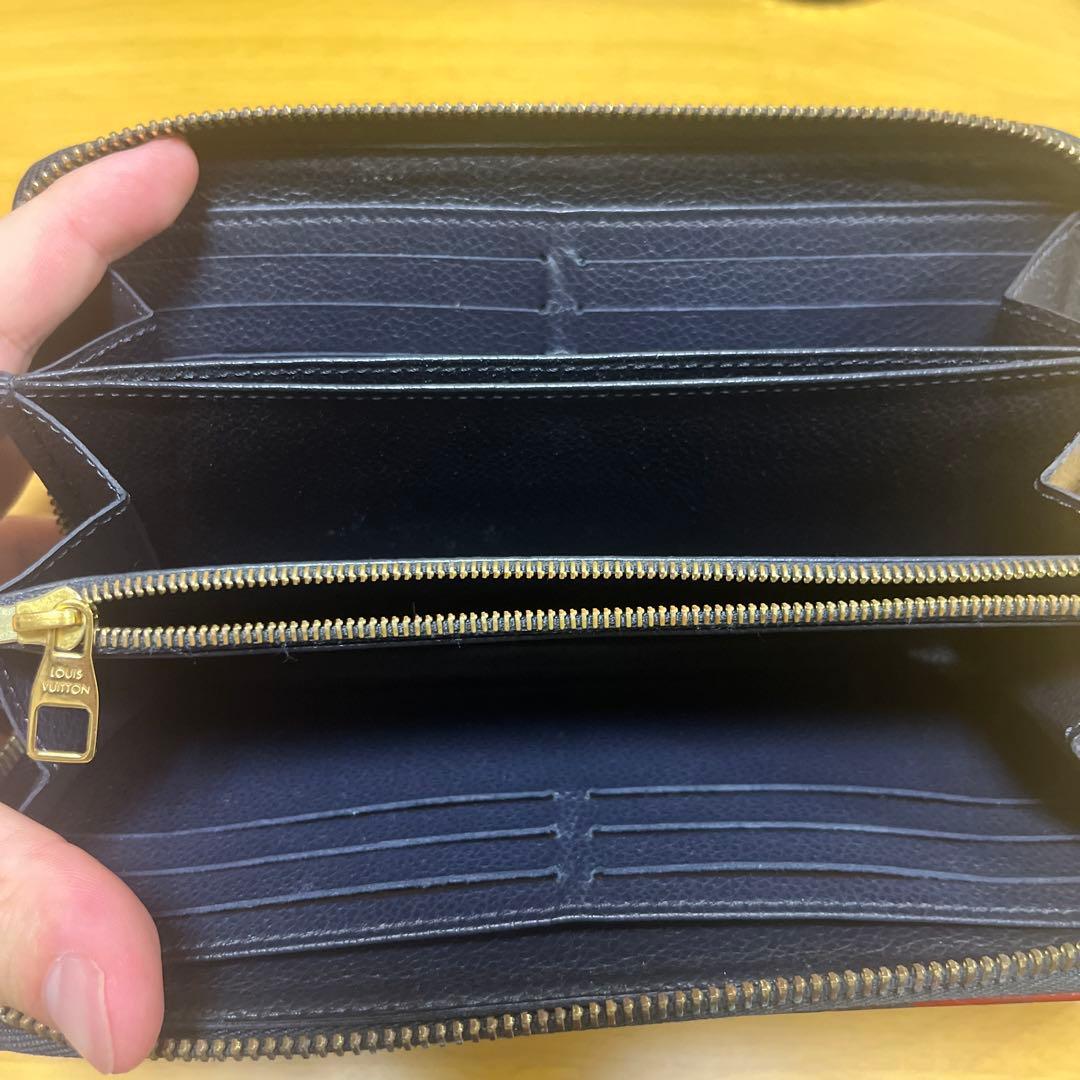 Louis Vuitton ネイビー レザー 長財布