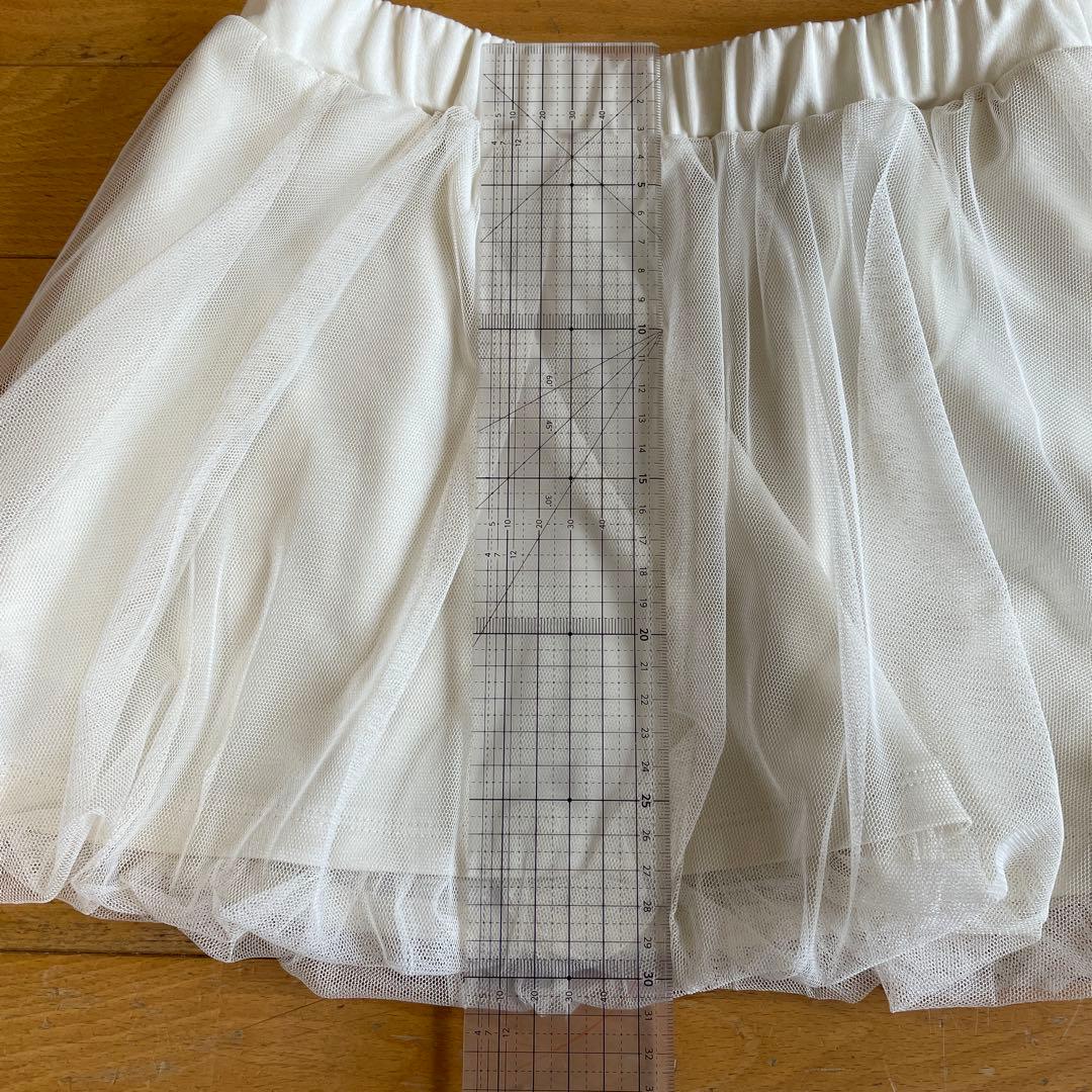 ホワイト フリル袖 Tシャツ セットアップ