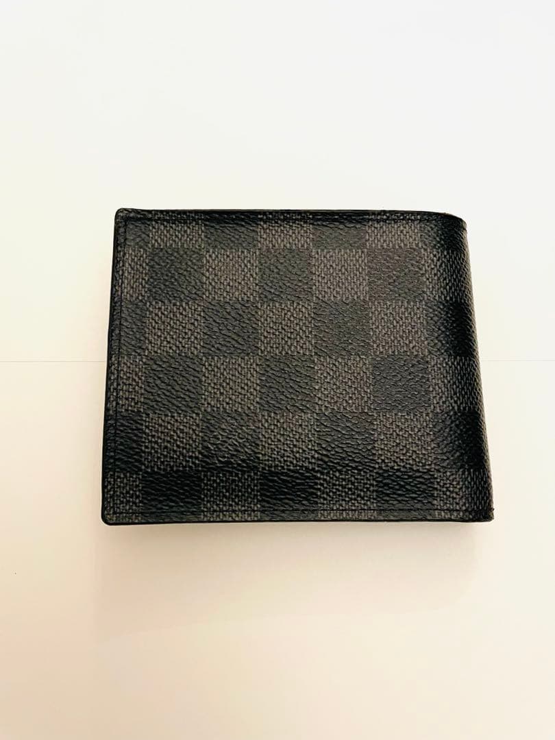 LOUIS VUITTON ダミエ ブラック 二つ折り財布 小銭入れ付き