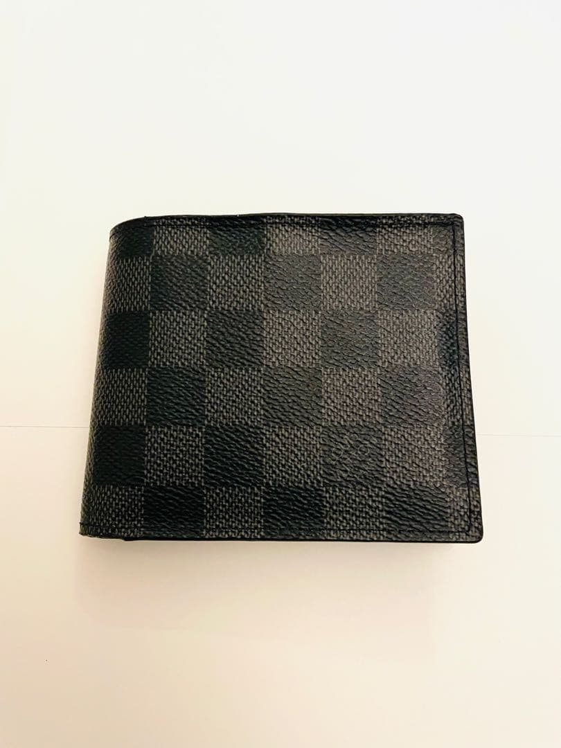 LOUIS VUITTON ダミエ ブラック 二つ折り財布 小銭入れ付き