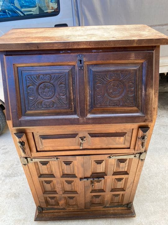 アンティーク 机 チェスト 棚 家具 木製 収納ボックス