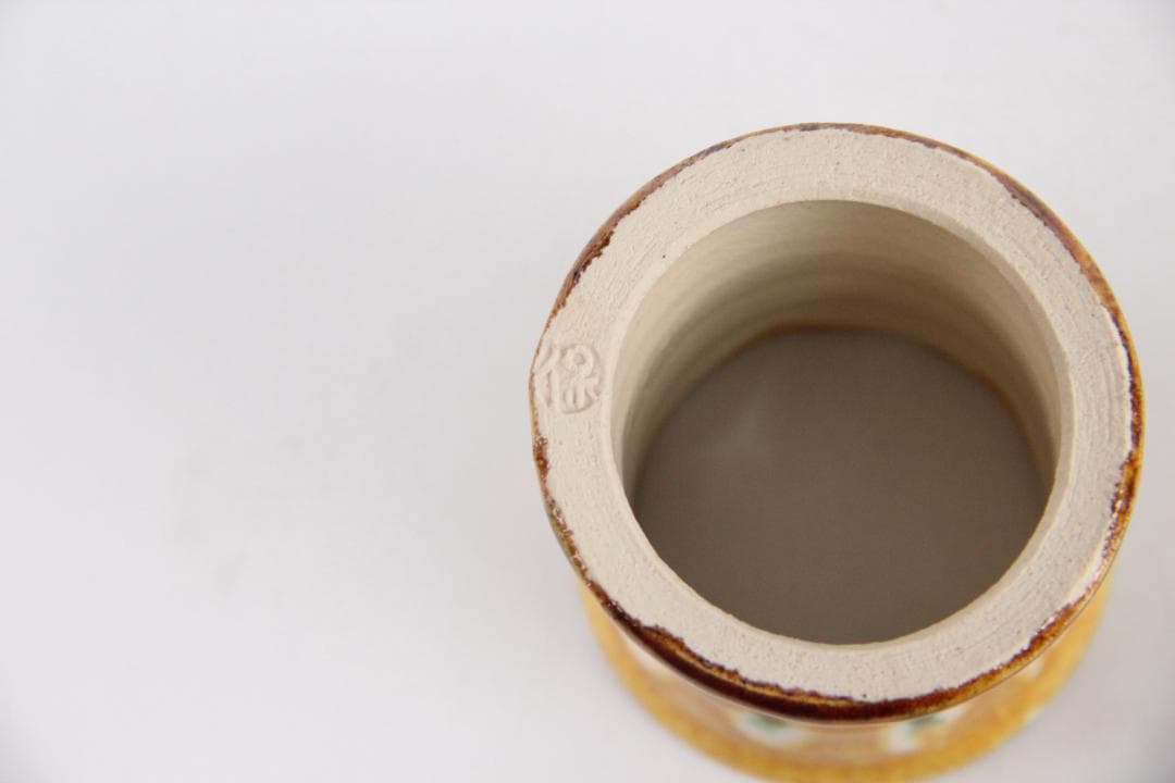 清水保孝作 三彩 蓋置 共箱付 茶道具 京焼 日本工芸会正会員 EG21-11