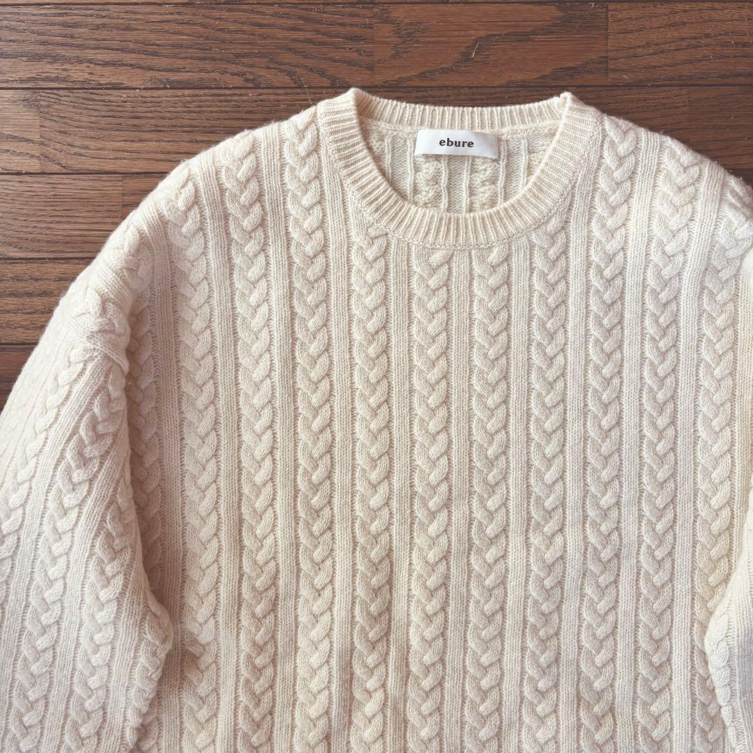 美品　エブール ebure ウール カシミヤ ニット