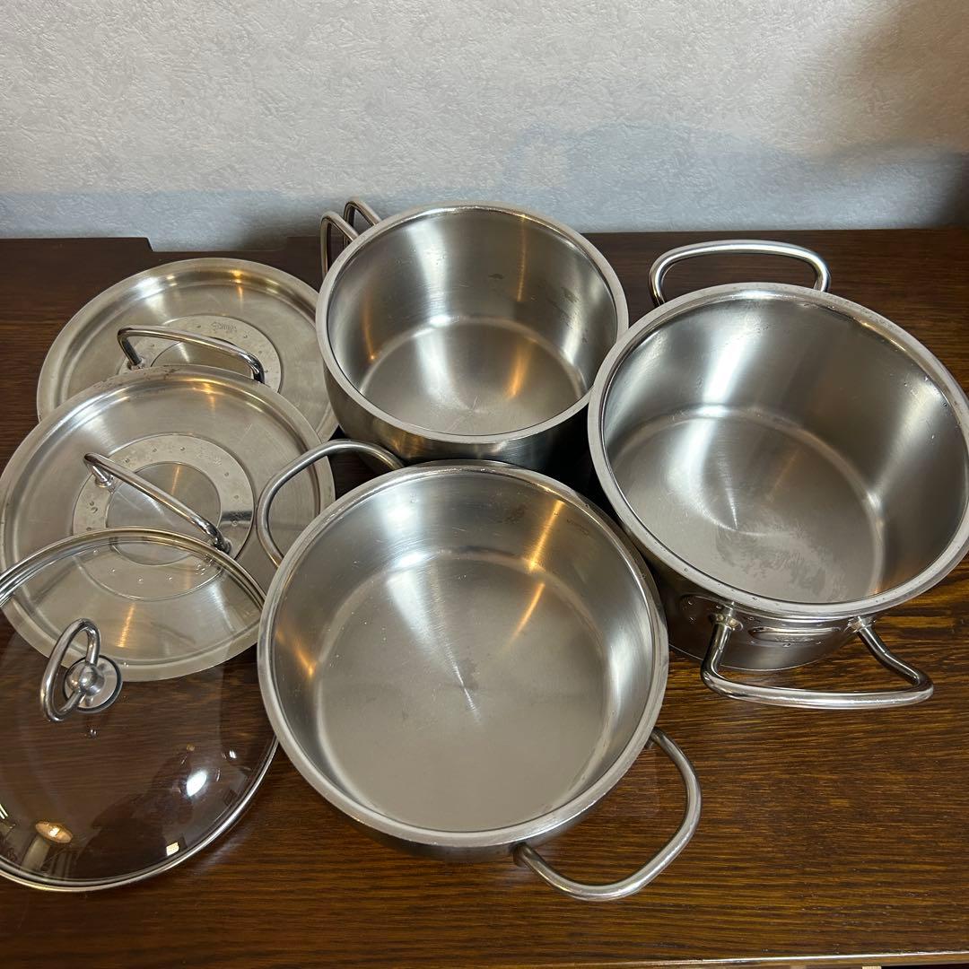 【3個セット】Fissler フィスラー 両手鍋2 片手鍋1