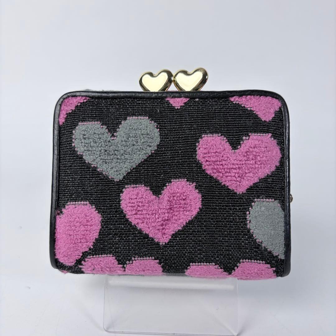 【未使用級】　Think BeeシンクビーPUNCHパンチがま口三折財布ハート