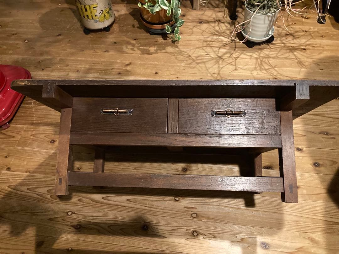 昭和レトロ　木製文机　ローテーブル　⑥