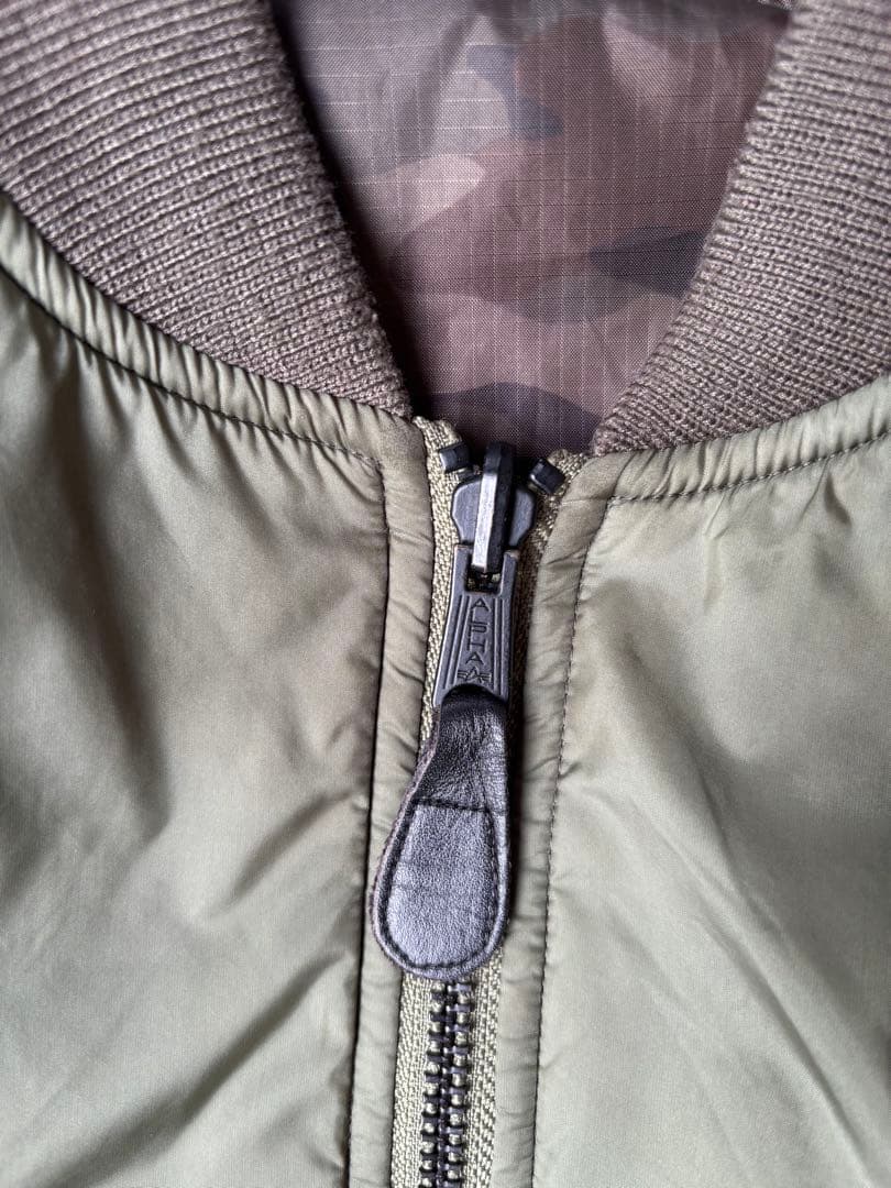 80s 90s ALPHA INDUSTRIES USA製 MA-1 カモ裏地