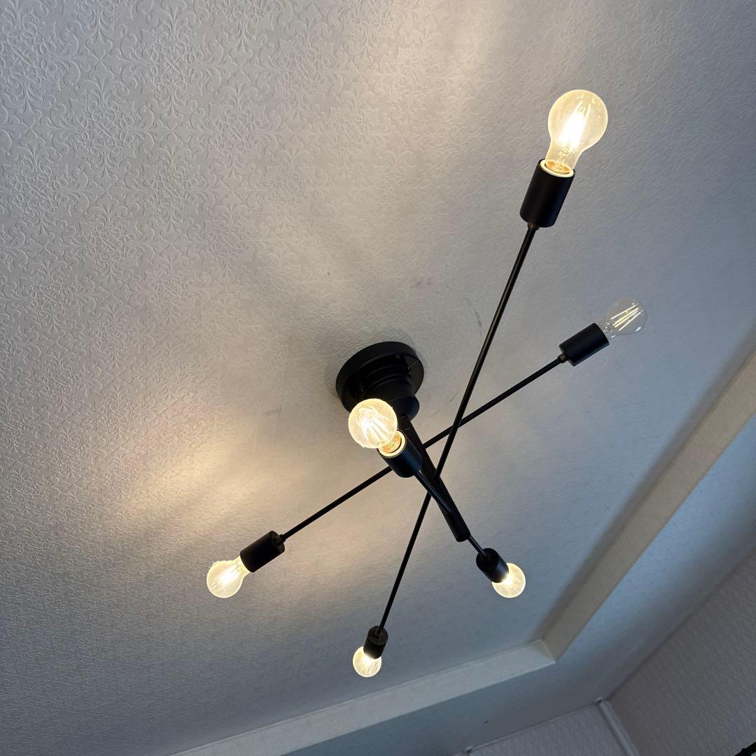 モダン ブラック シーリングライト 6灯×2セット