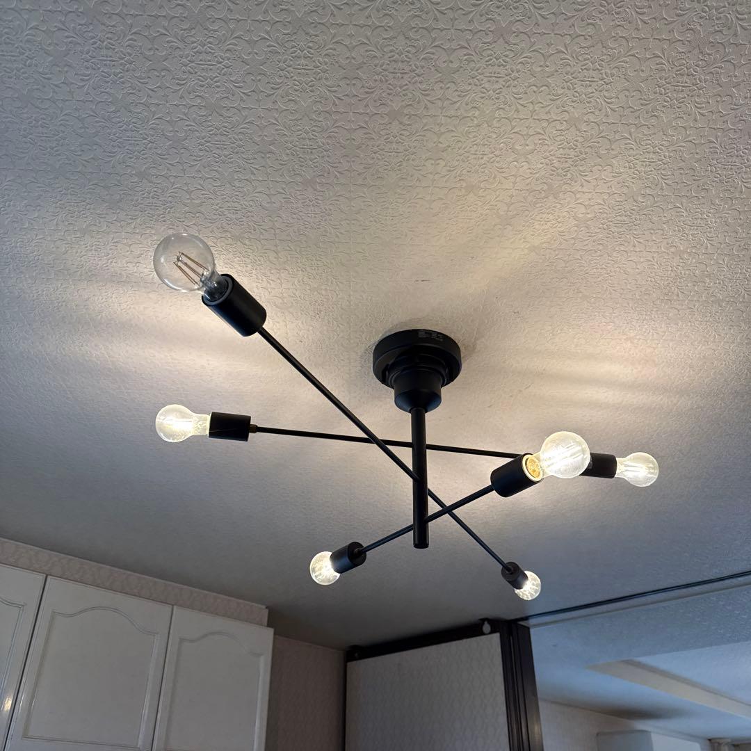 モダン ブラック シーリングライト 6灯×2セット