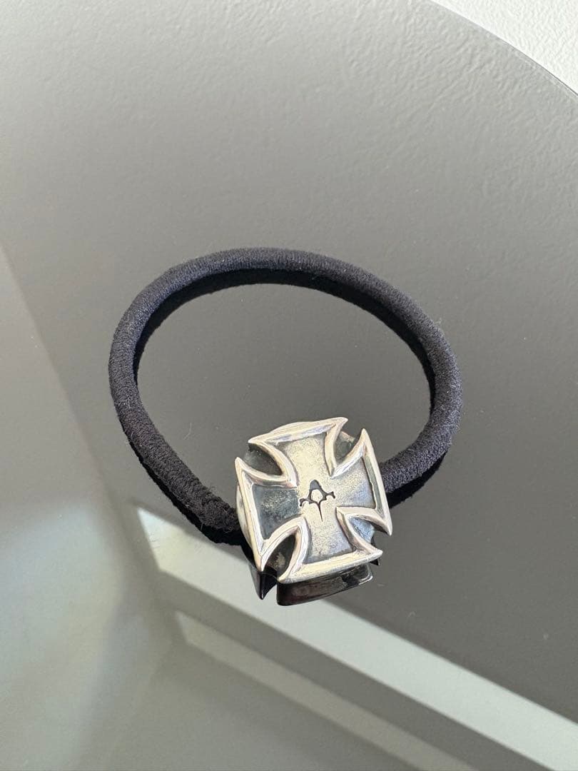 バックボーン　ブレスレット　ヘアゴム　シルバー925 アイアンクロス　希少