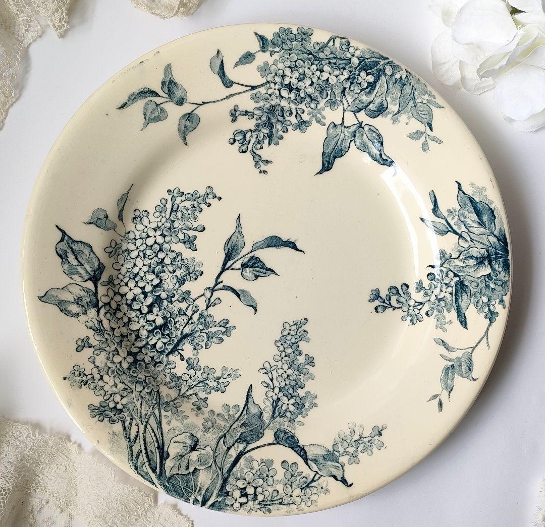 希少　美品　ジアン　LILAS 　平皿C　フランスアンティーク