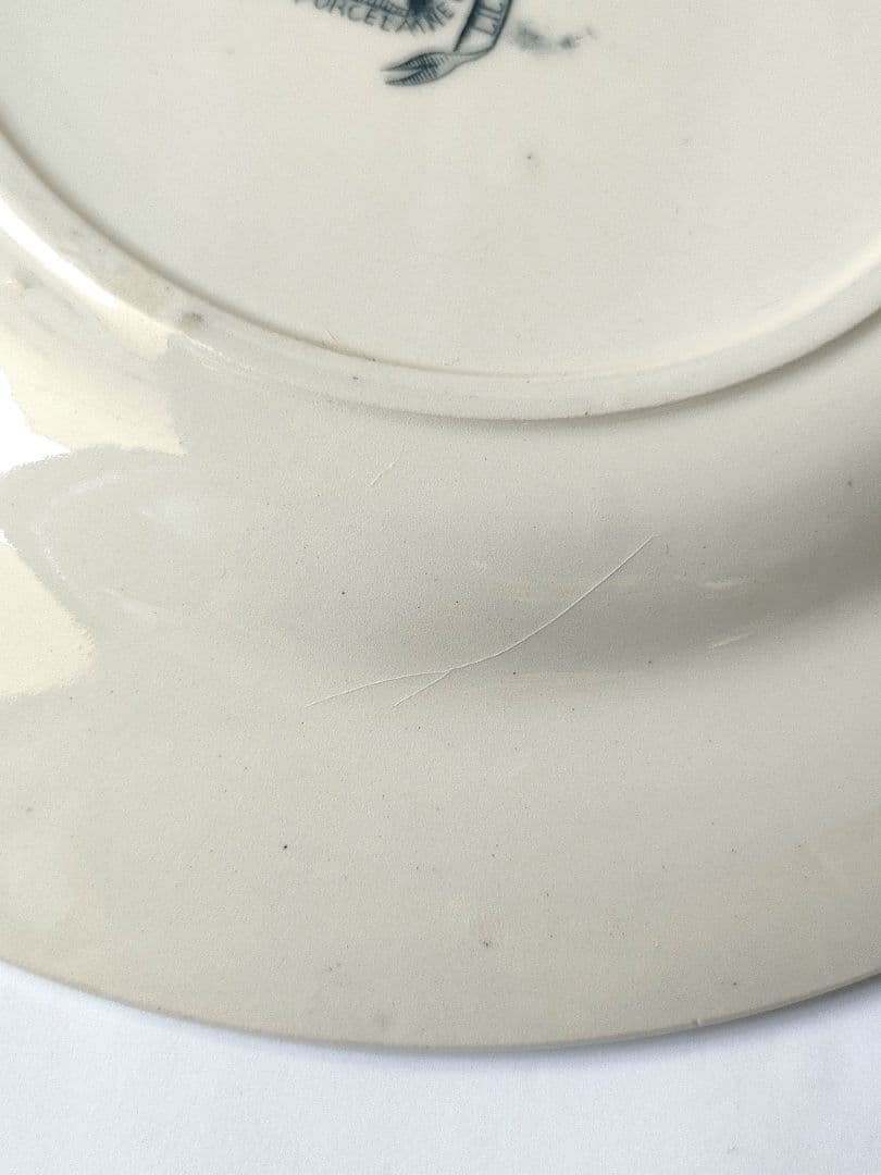 希少　美品　ジアン　LILAS 　平皿C　フランスアンティーク