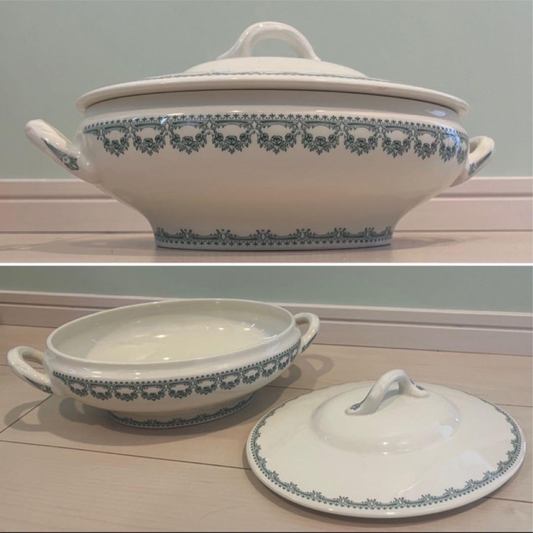 BOCHcarlottaアンティーク 蓋付きスーピエール