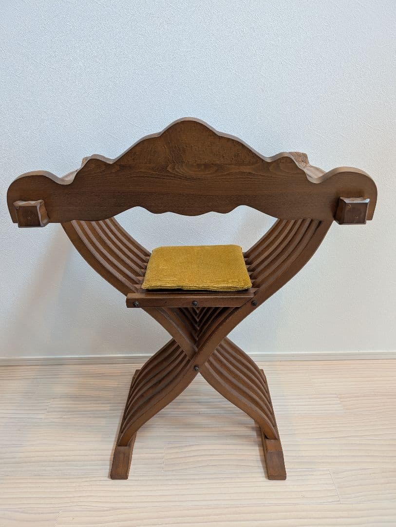 イタリア製　サヴォナローラチェア　アンティーク家具　椅子