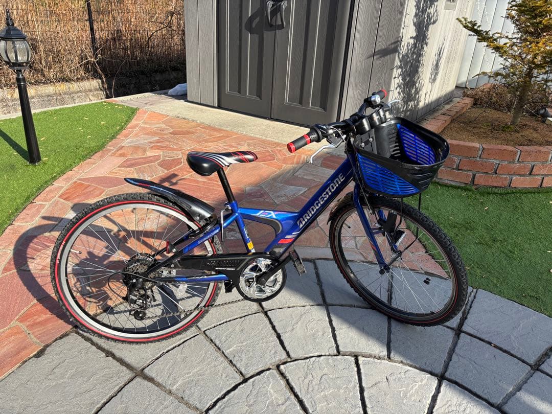 BRIDGESTONE24インチ　キッズサイクル青　直接受け渡し