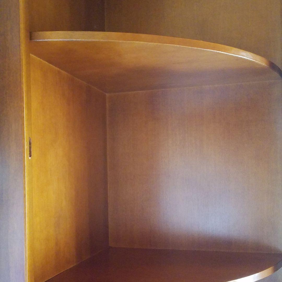 値下げ　コーナー木製家具　ガラス扉　収納飾り棚キャビネット寝室などアンティーク調