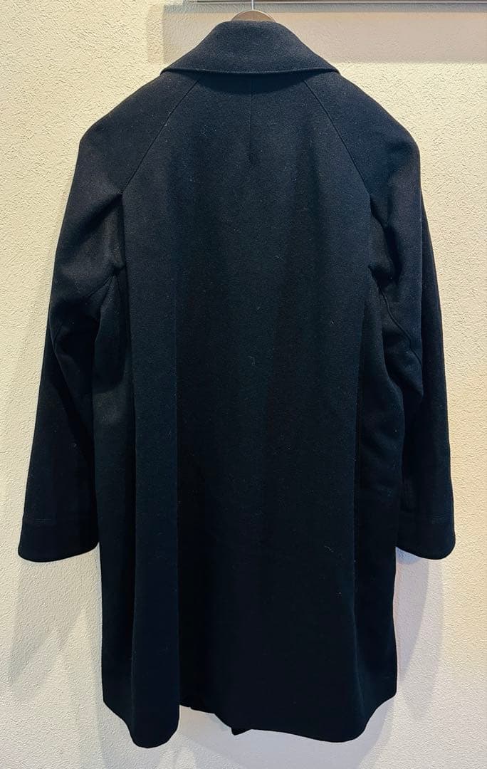overcoat ウールステンカラーコート黒　サイズ0
