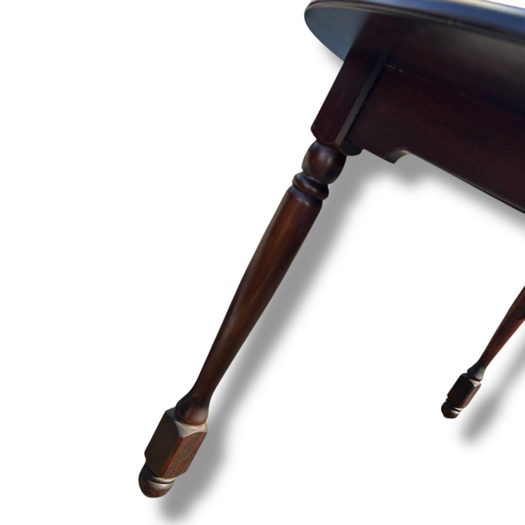 【美品】北海道民芸家具 樺桜材 ダイニングテーブル ガラス天板付き