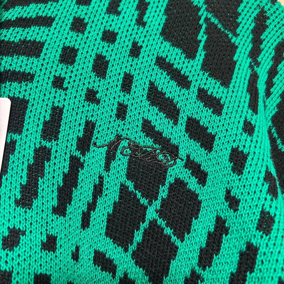 【新品未使用タグ付】PAMEO POSE グリーン チェック ニットフーディ