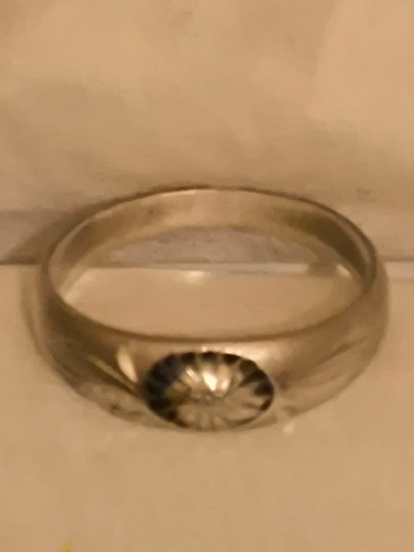 大橋、シルバー フラワーモチーフリング 8号、純金999