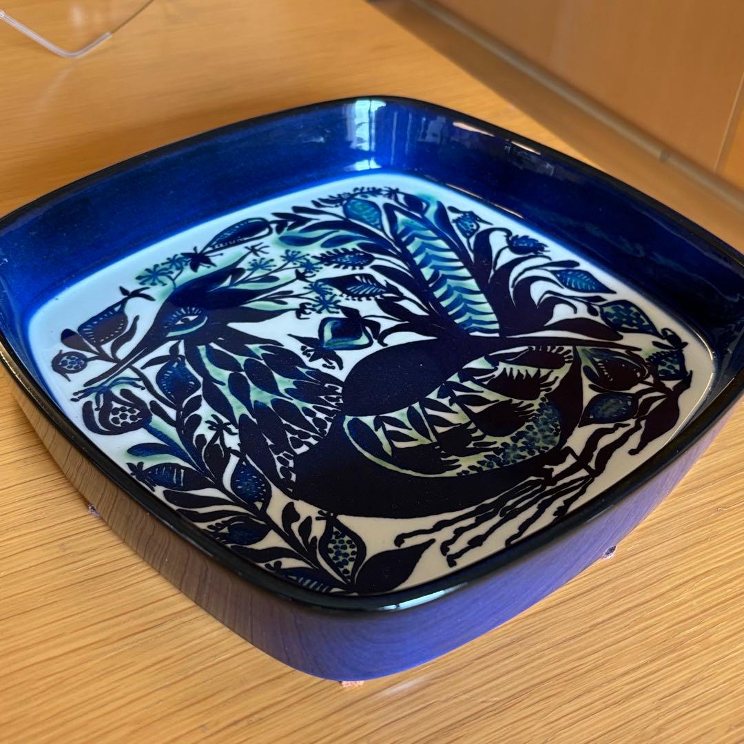 ロイヤルコペンハーゲン テネラ 鳥 スクエアプレート　マリアンヌ・ジョンソン