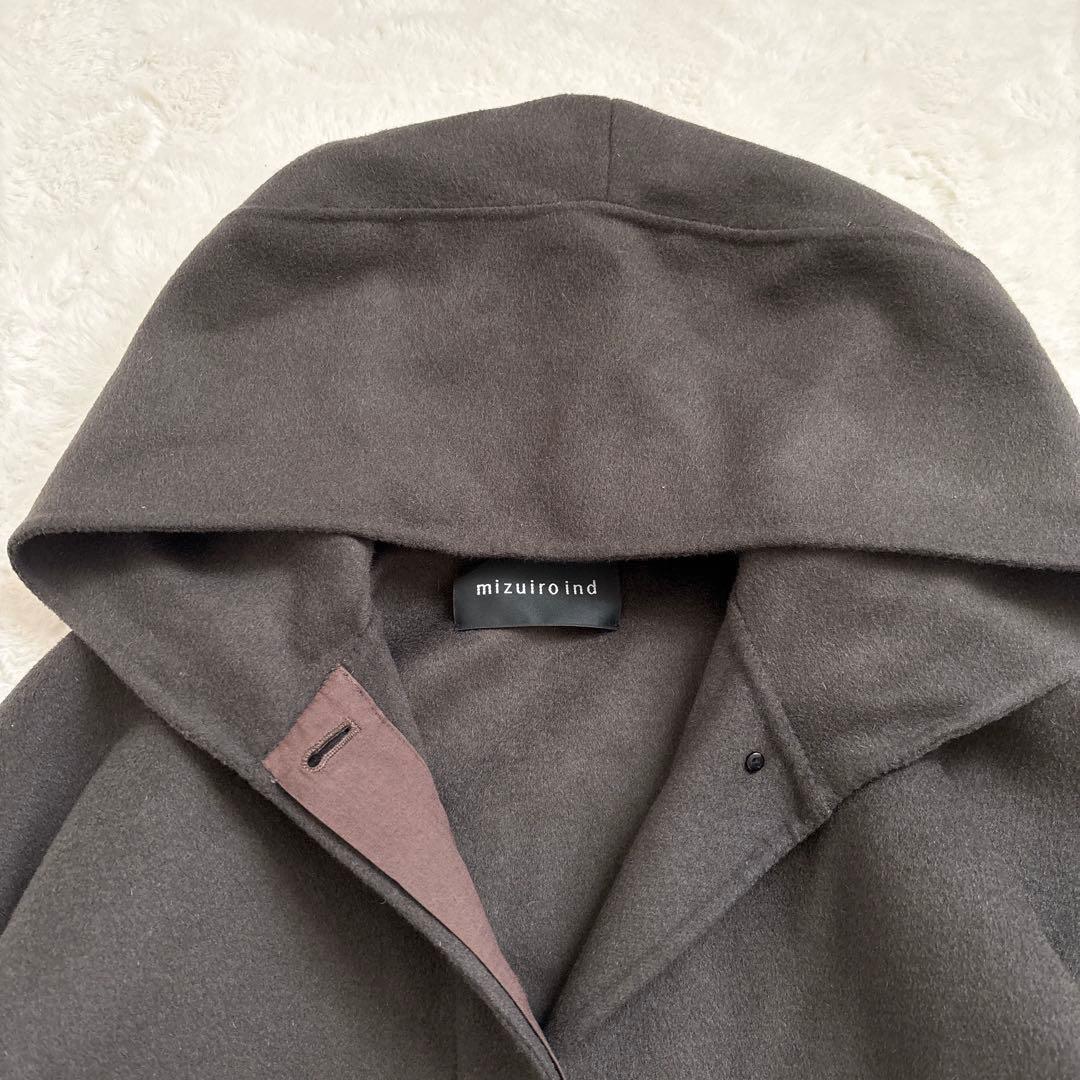 【新品】mizuiro ind wool hooded short coat