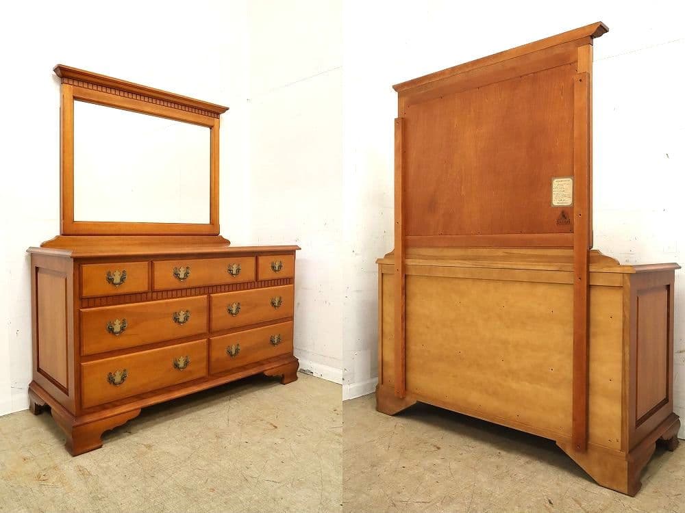 横浜ダニエル◆最高級ドレッサーチェスト・ミラー＆ワイドチェスト 62万