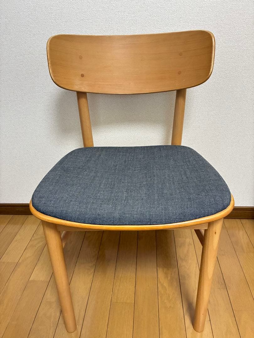 無印良品　ラウンドチェア 布座 ブナ材
