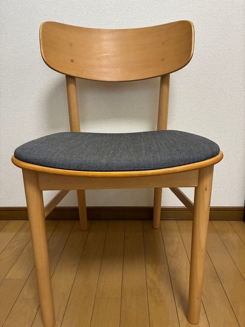 無印良品　ラウンドチェア 布座 ブナ材
