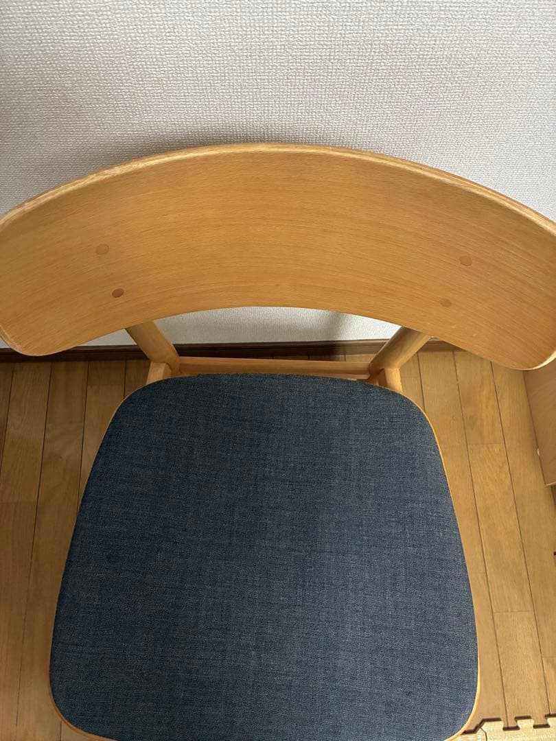 無印良品　ラウンドチェア 布座 ブナ材