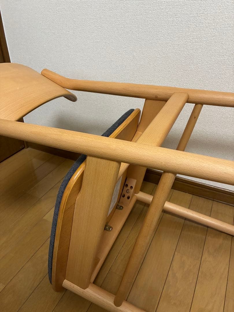 無印良品　ラウンドチェア 布座 ブナ材