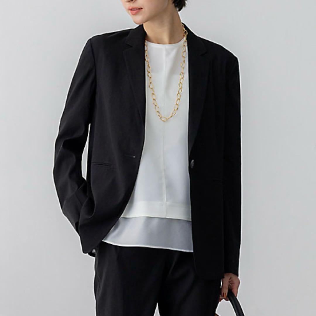 2025SS新品✨23区 パンツスーツセットアップ　ブラック　大きいサイズ50