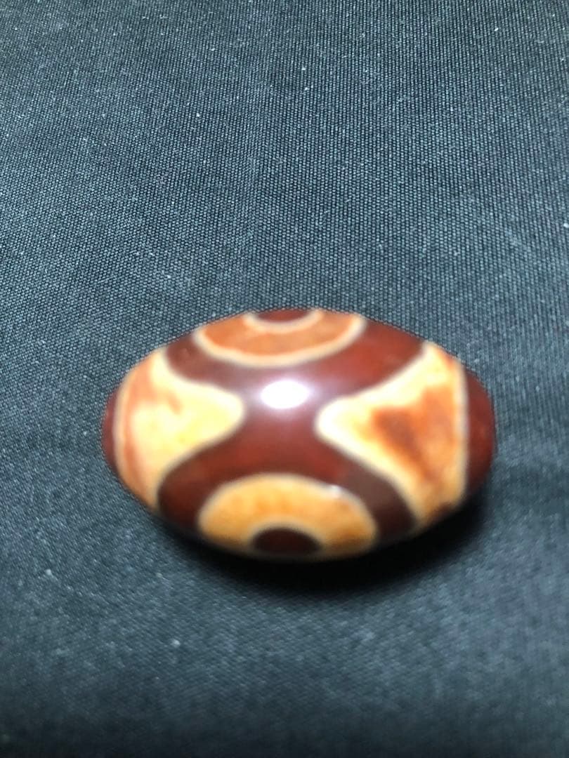 ペー、秘蔵上肯紅天珠‼️西蔵老礦紅玉髄米粒型虎牙三眼天珠