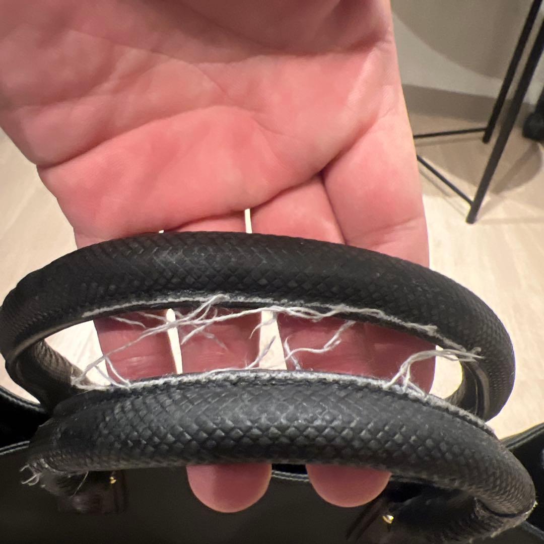 ボッテガべネタ　黒 ナイロン トートバッグ 編み込みハンドル