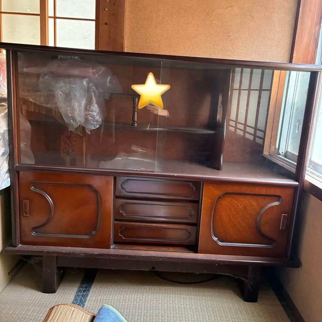 古道具　桑の茶箪笥　レトロ