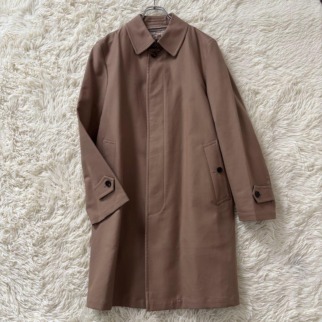 美品 バーバリーロンドン ステンカラーコート L ノバチェック ライナー付き