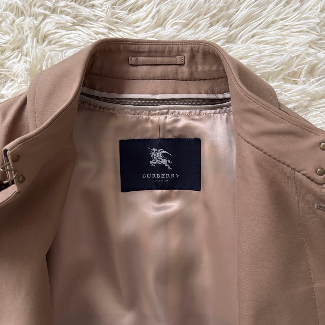 美品 バーバリーロンドン ステンカラーコート L ノバチェック ライナー付き