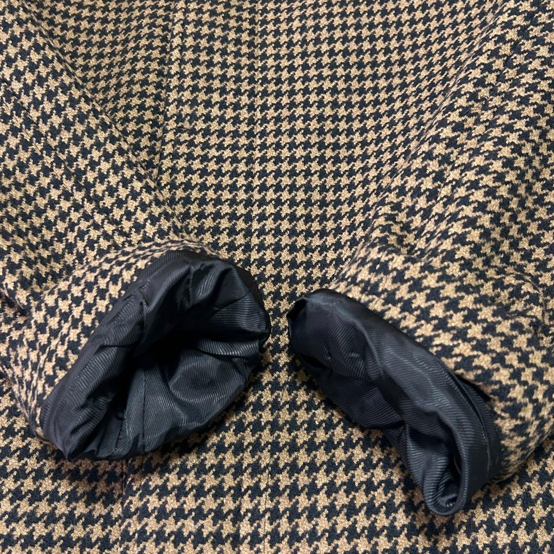 美品 希少 シーラップ ハウンドトゥース ステンカラーコート54バルカラーコート