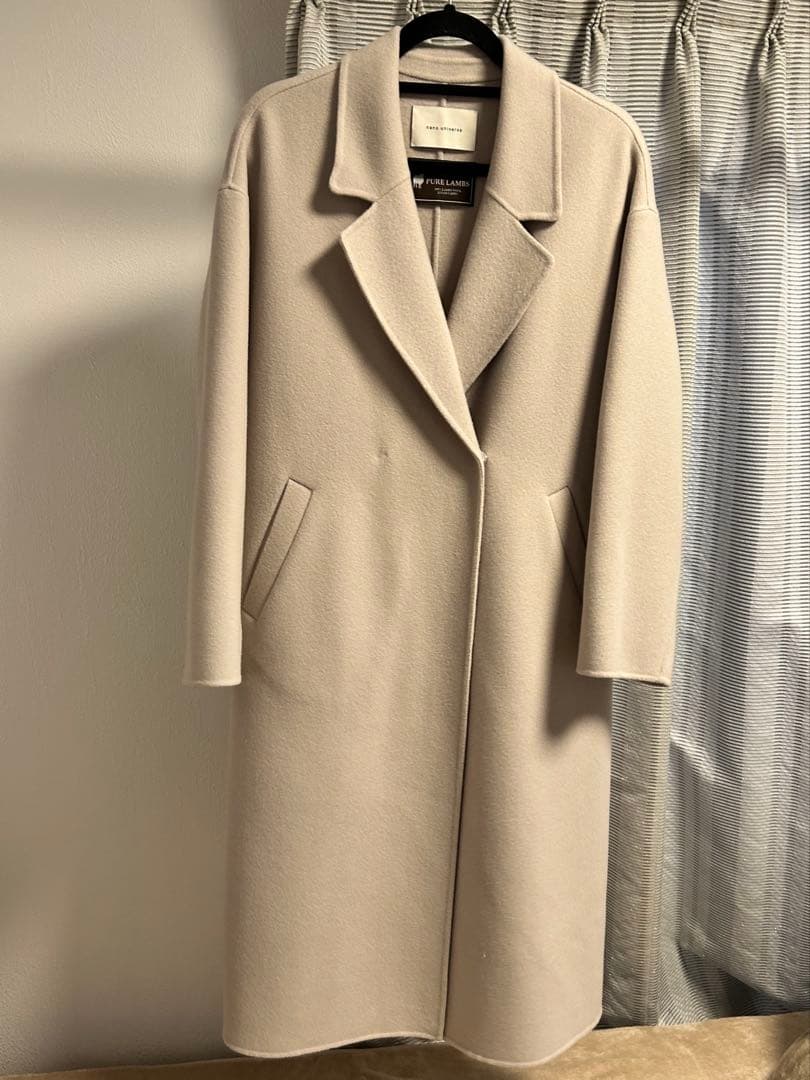 nano universe★PURE LAMBSリバーロングコートグレージュM